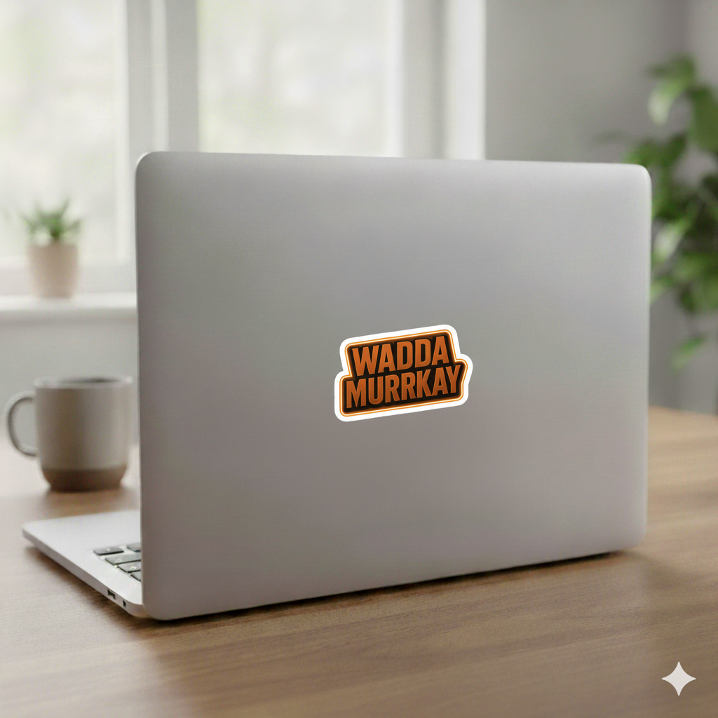 Wadda Murrkay Sticker Orange