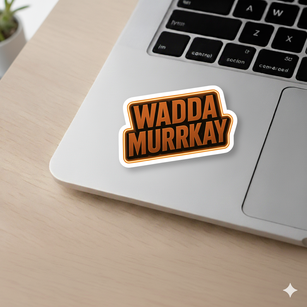 Wadda Murrkay Sticker Orange