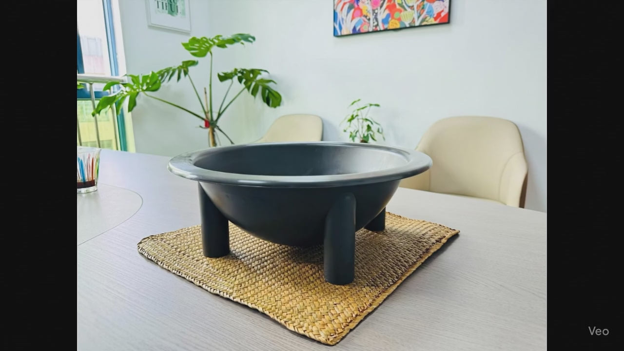 Tanoa Plastic Kava Bowl - Black 5-Liter Food Grade